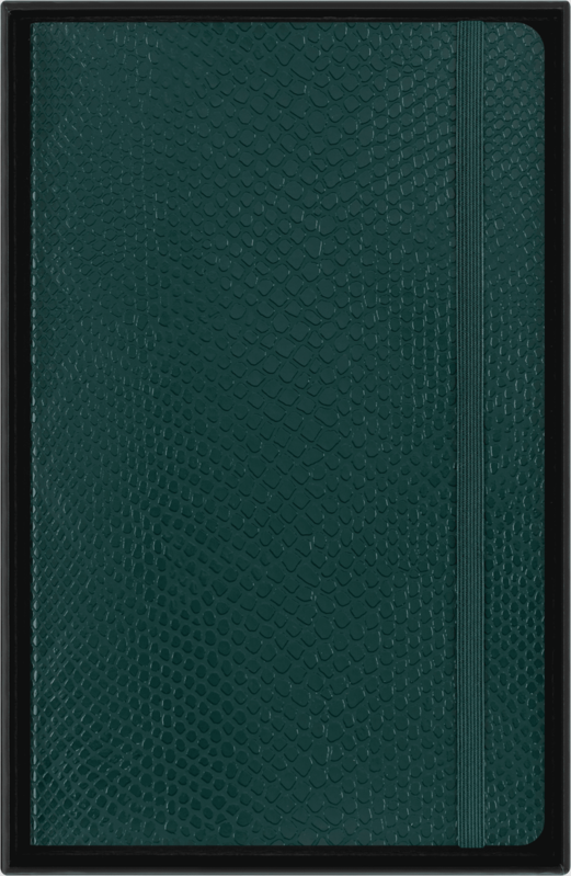 MOLESKINE Carnet Vegan Effet Python Grand Format Ligné Couverture Souple Vert Box 13x21cm