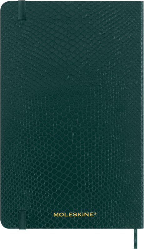 MOLESKINE Carnet Vegan Effet Python Grand Format Ligné Couverture Souple Vert Box