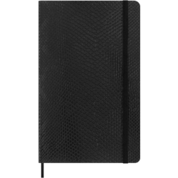 MOLESKINE Carnet Vegan Effet Python Grand Format Ligne Couverture Souple Noir Box