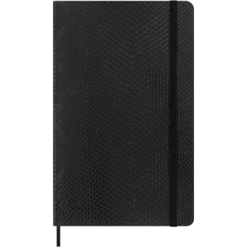 MOLESKINE Carnet Vegan Effet Python Grand Format Ligne Couverture Souple Noir Box 13x21cm