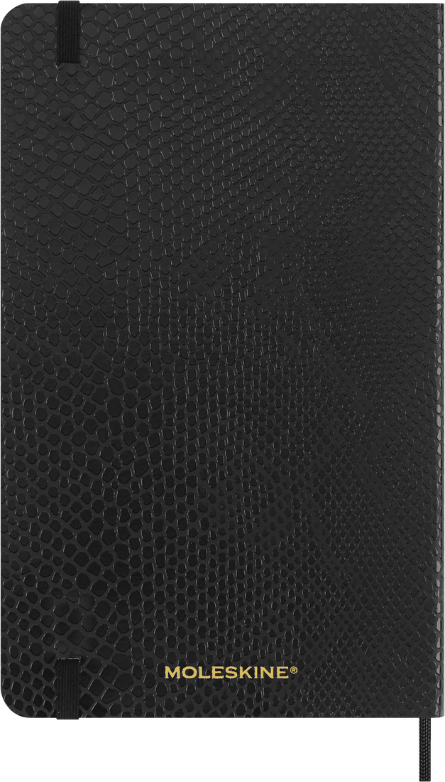 MOLESKINE Carnet Vegan Effet Python Grand Format Ligne Couverture Souple Noir Box