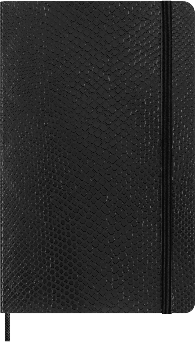 MOLESKINE Carnet Vegan Effet Python Grand Format Ligne Couverture Souple Noir Box