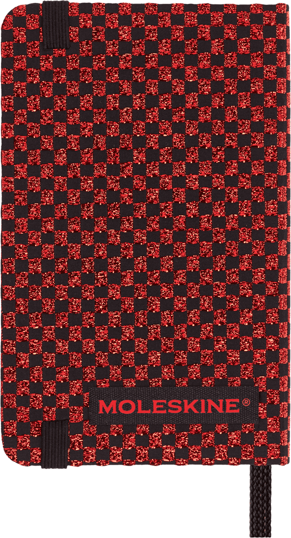 MOLESKINE Carnet Shine Brillant Rouge Metallique Format Xs A Pages Blanches Couverture Rigide Box