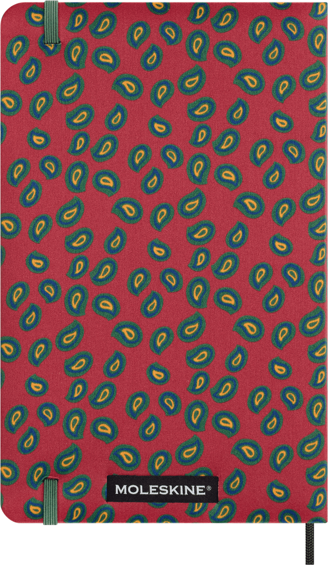 MOLESKINE Carnet Silk En Soie Bordeaux Grand Format Ligne Couverture Rigide Box 13x21cm