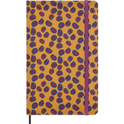 MOLESKINE Carnet Silk En Soie Jaune Grand Format Ligne Couverture Rigide Box