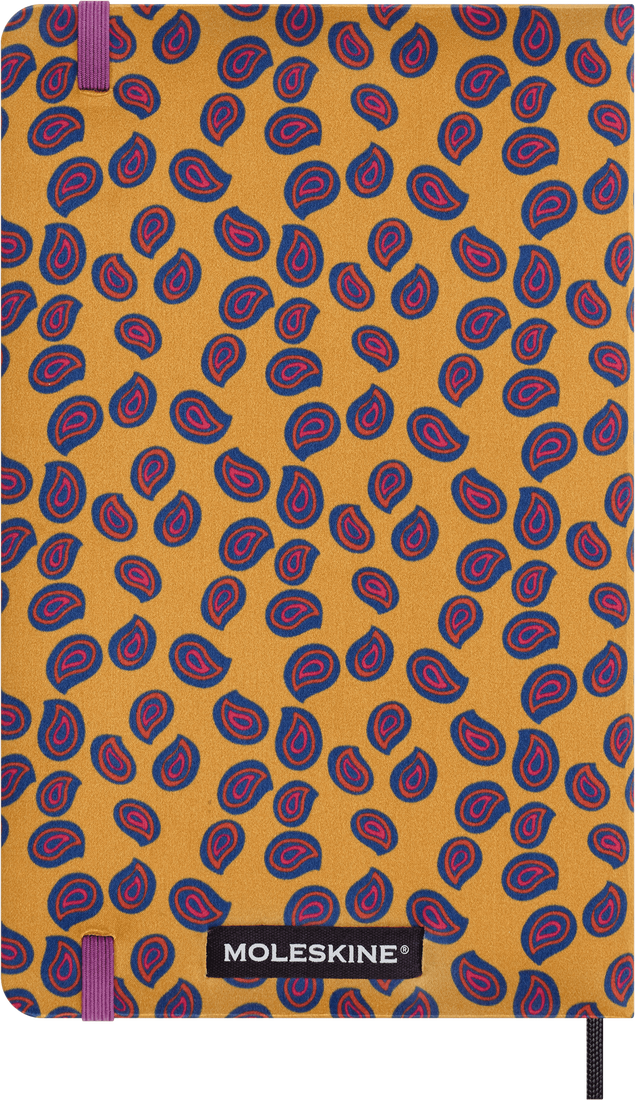 MOLESKINE Carnet Silk En Soie Jaune Grand Format Ligne Couverture Rigide Box