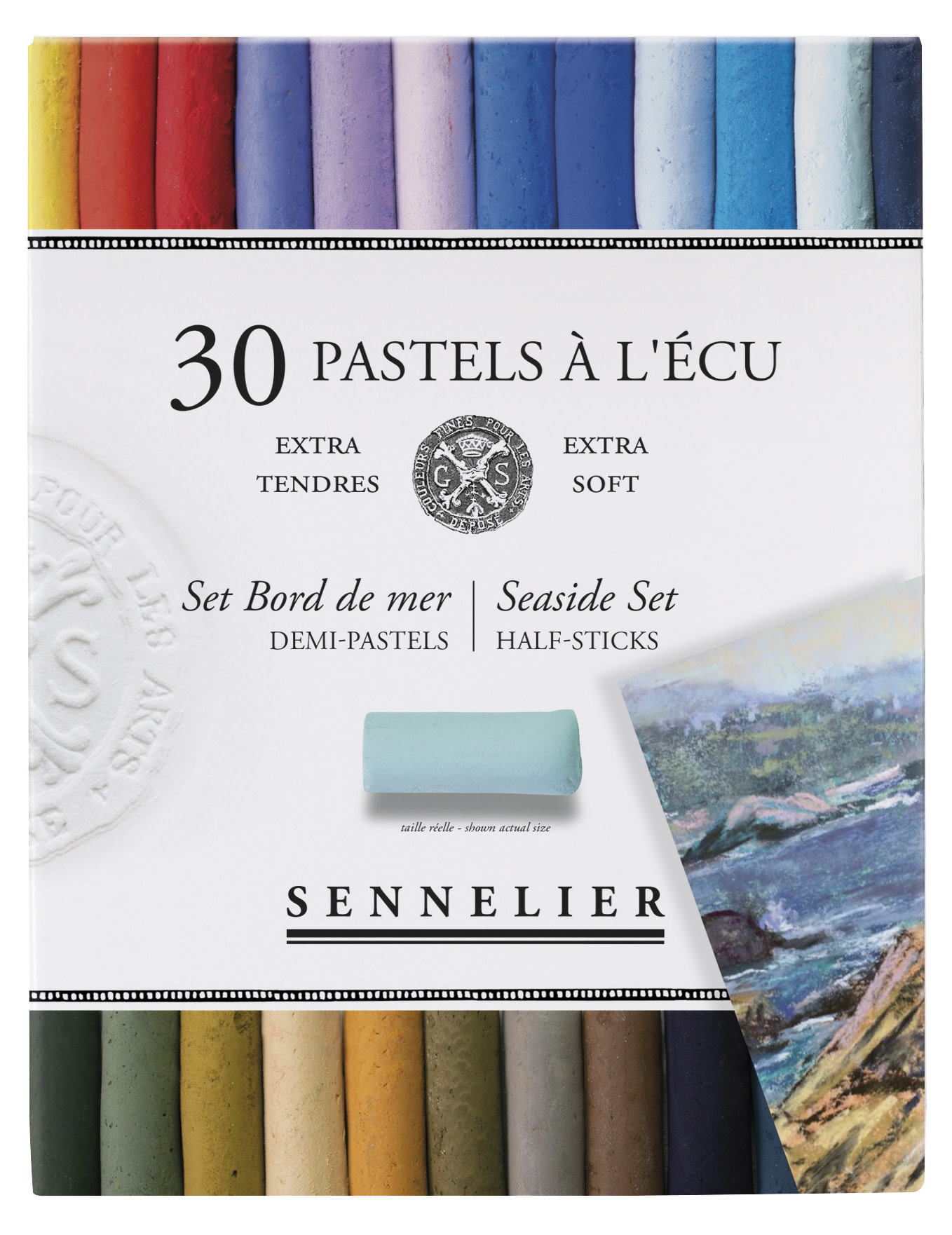 SENNELIER Boîte carton Pastel Ecu Paysages de bord de mer 30 Demi pastels