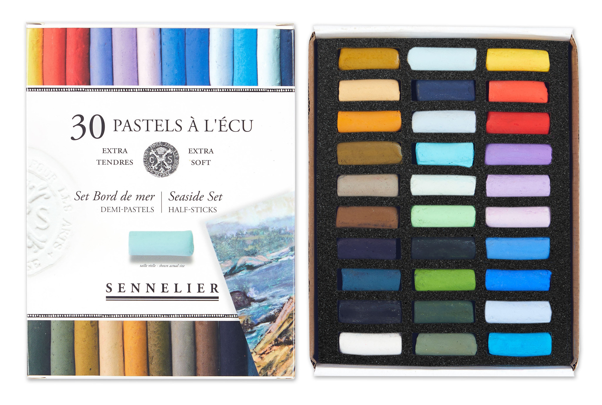 SENNELIER Boîte carton Pastel Ecu Paysages de bord de mer 30 Demi pastels