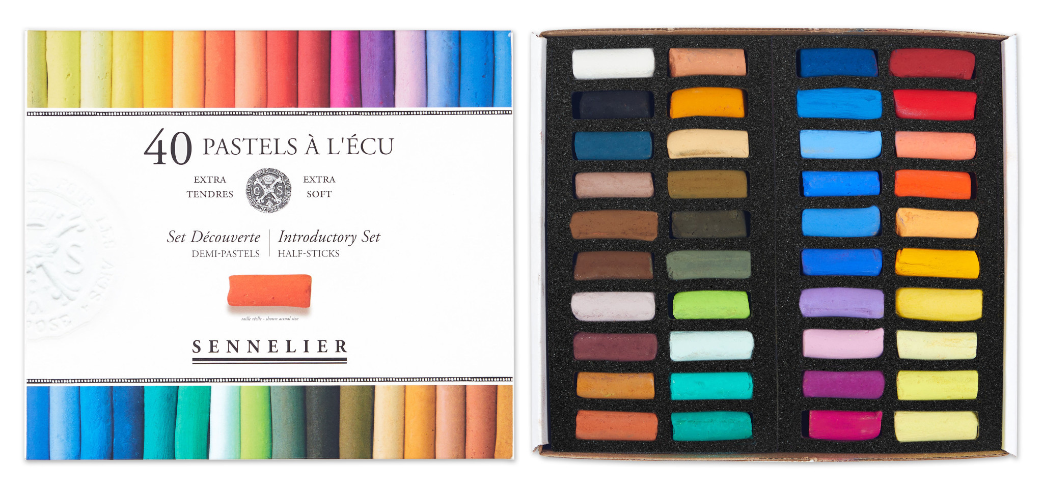 SENNELIER Boîte carton Pastel Ecu 40 Demi pastels