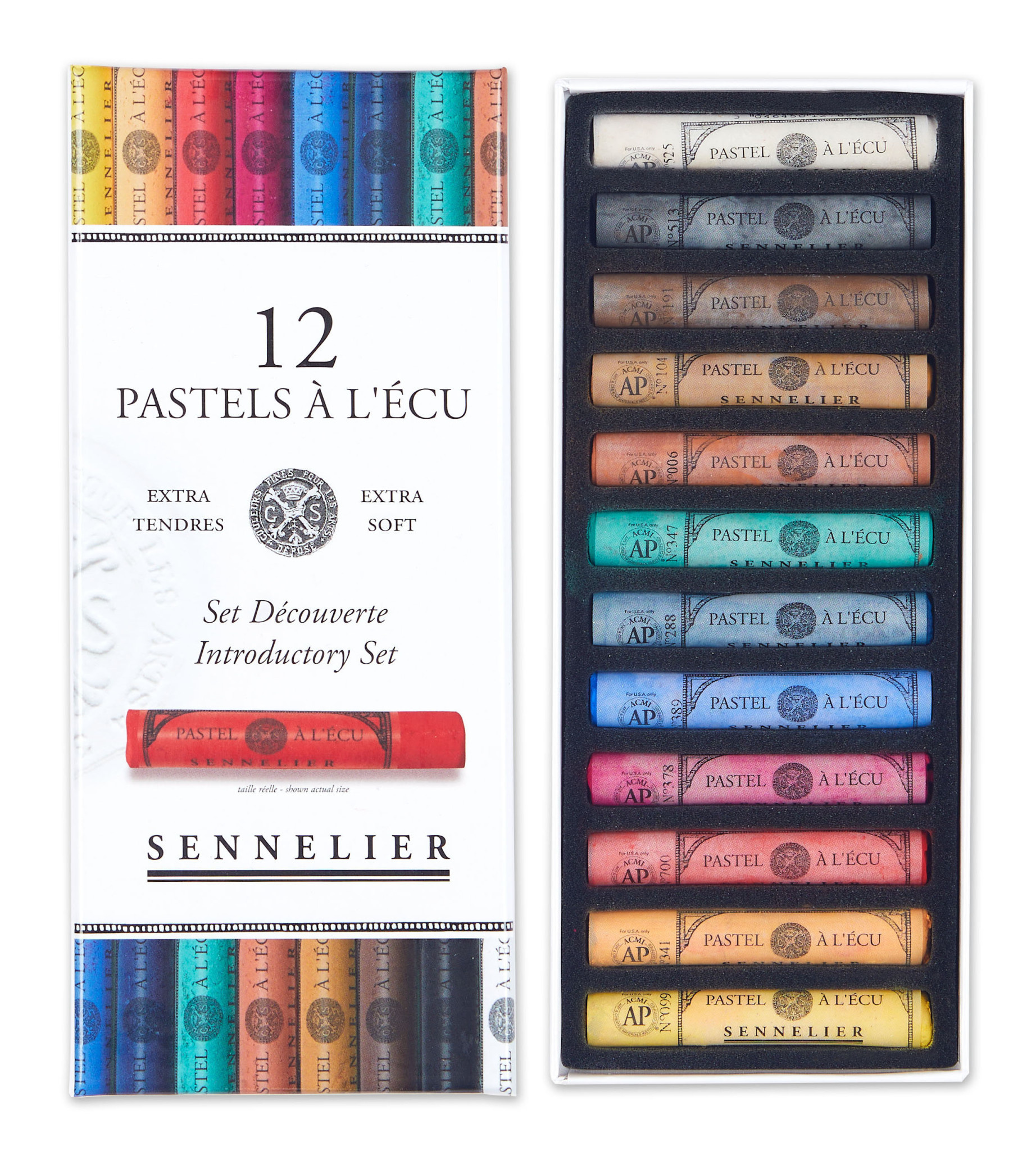 SENNELIER Boîte carton Pastel Ecu Initiation 12 Pastels