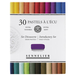 SENNELIER Etui carton Pastel Ecu Assortis 30 Demi pastels