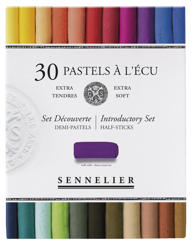 SENNELIER Etui carton Pastel Ecu Assortis 30 Demi pastels