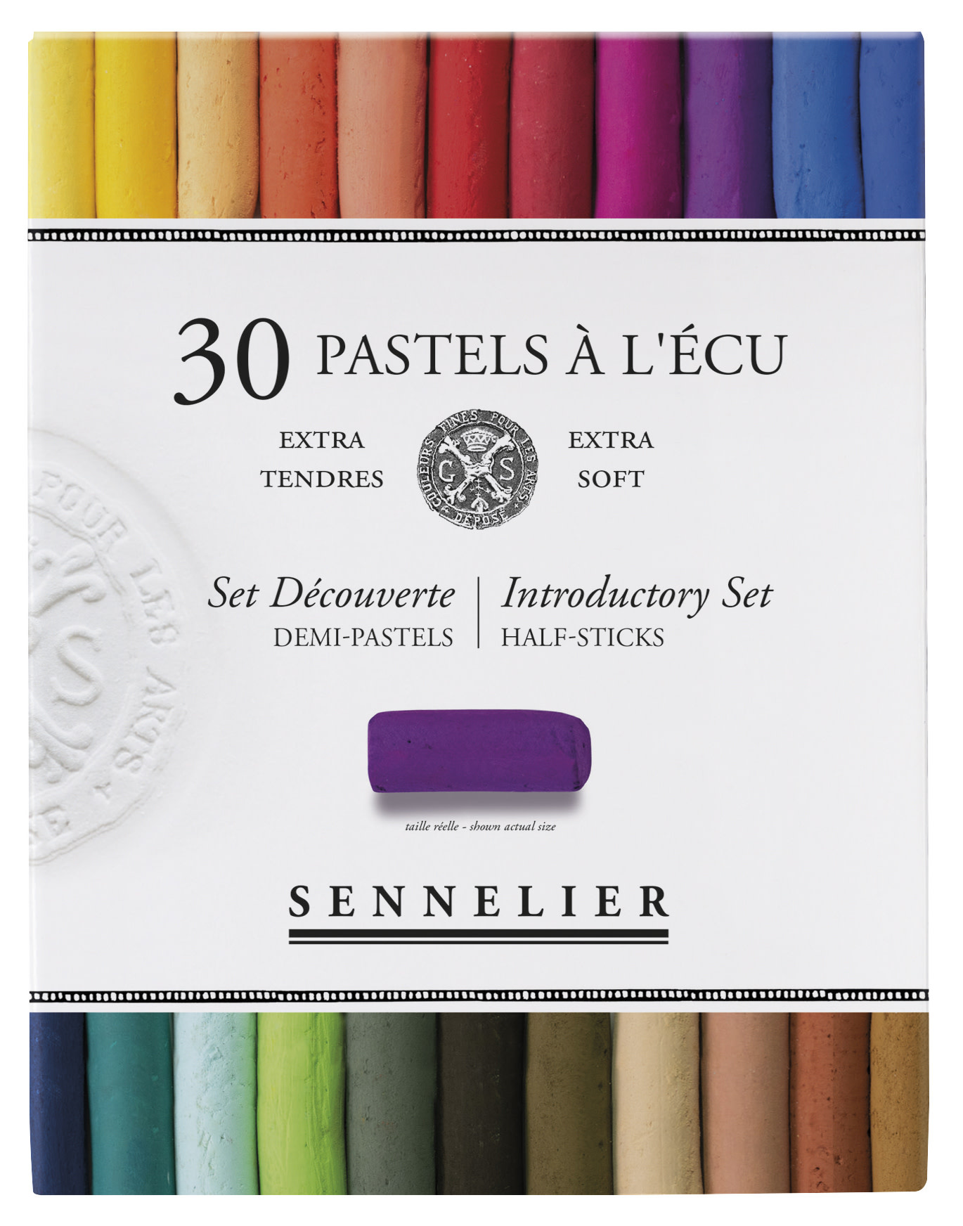 SENNELIER Boîte carton Pastel Ecu Assortis 30 Demi pastels