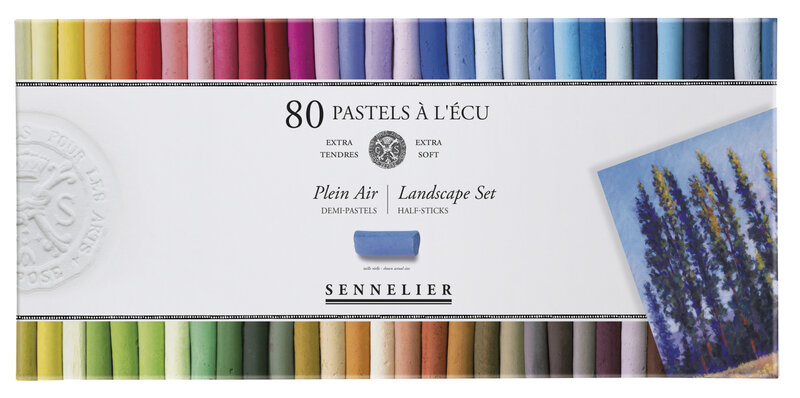 SENNELIER Etui carton Pastel Ecu Plein air 80 Demi pastels