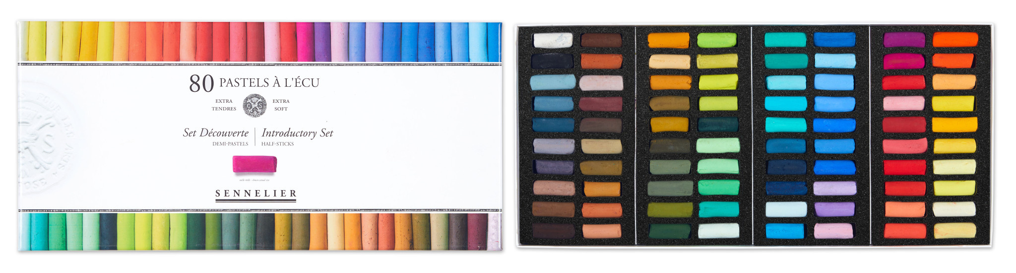 SENNELIER Boîte carton Pastel Ecu 80 Demi pastels