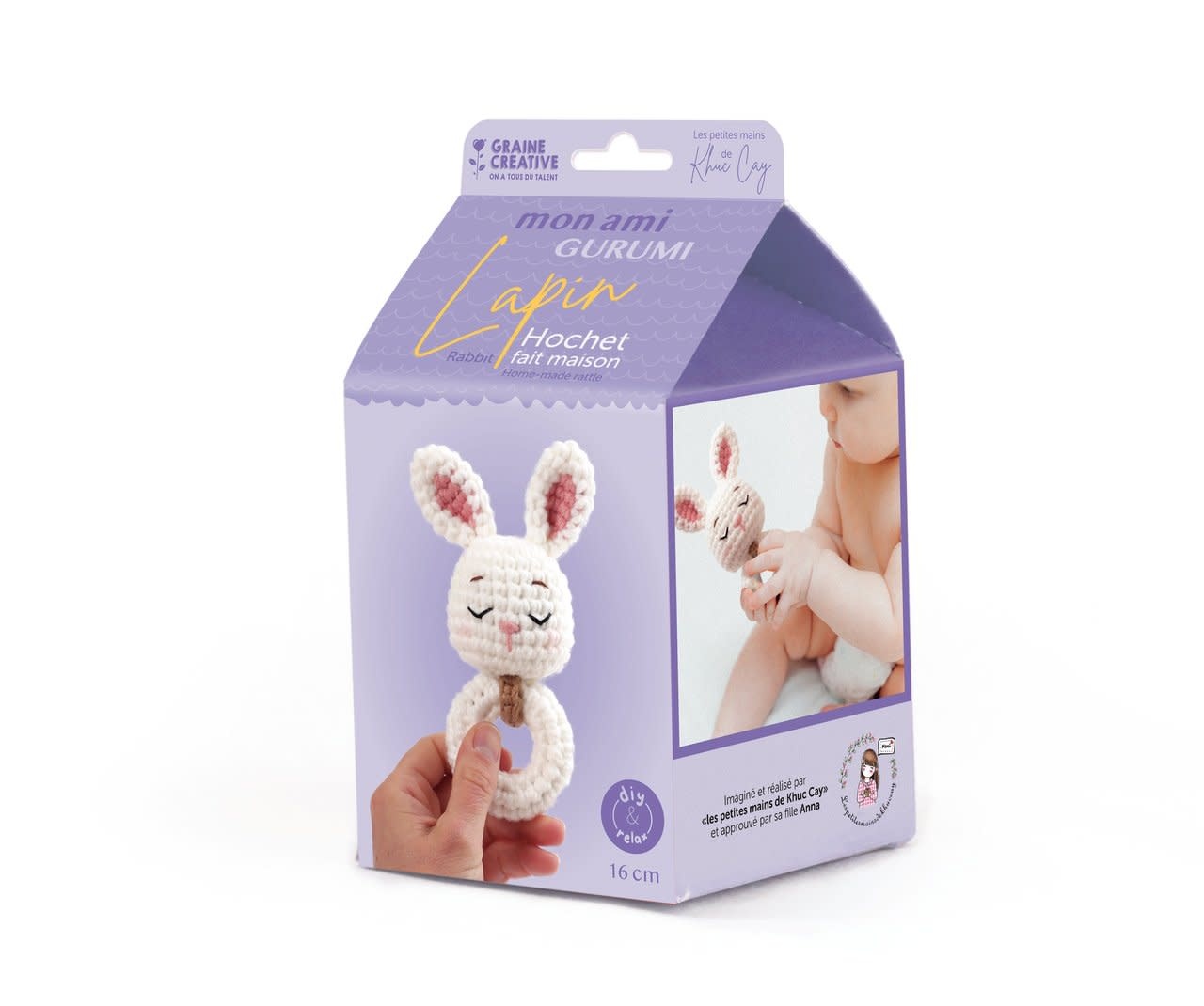 GRAINE CREATIVE Kit Crochet Hochet Lapin