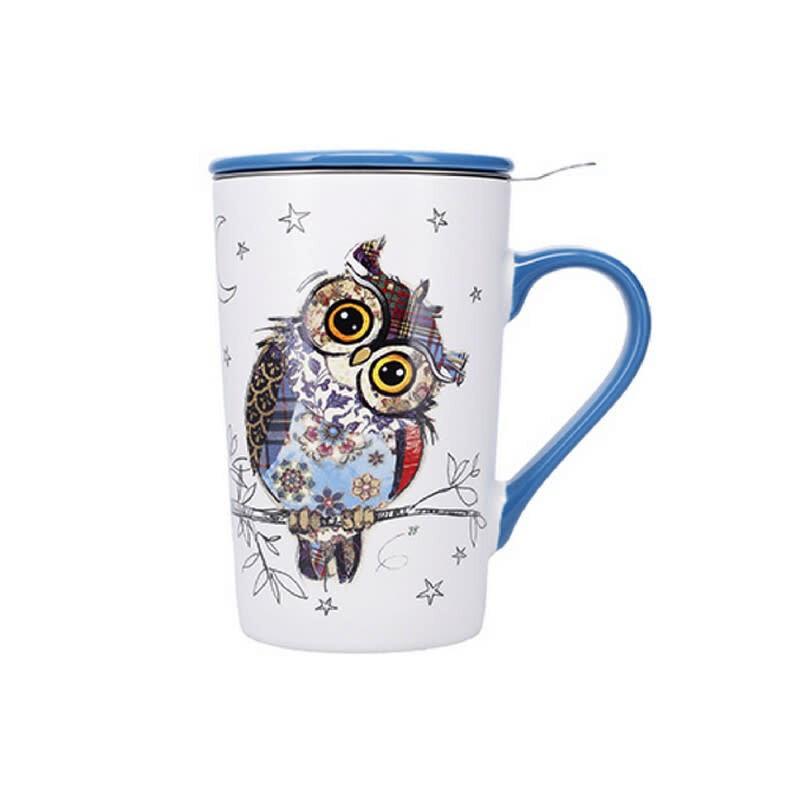 KIUB Mug Tisaniere Xl Conique Mat 435 Ml Kook Chouette