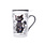 KIUB Mug Tisaniere Xl Conique Mat 435 Ml Kook Chat Noir