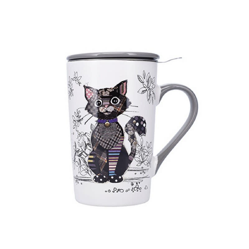 KIUB Mug Tisaniere Xl Conique Mat 435 Ml Kook Chat Noir