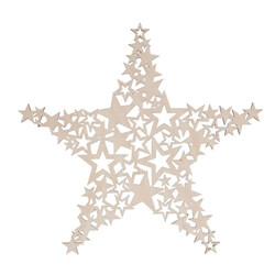 RAYHER Déco En Bois Etoile Mix Credit, 21,7Cm Ø, Nature, Sct.-Ls 1Pce.