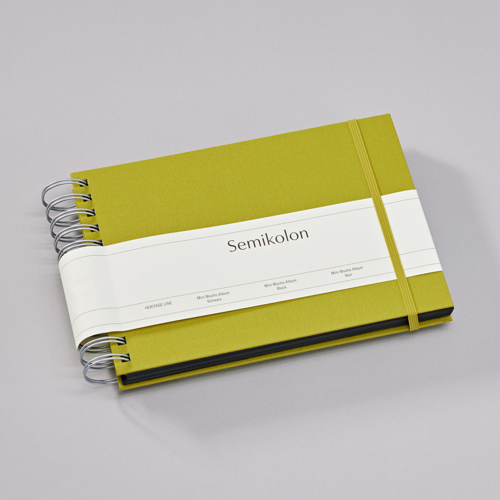 SEMIKOLON Album photos spiralé Mini Mucho Matcha pages noires 23x16cm