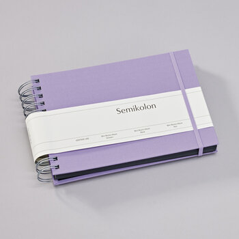 SEMIKOLON Album photos spiralé Mini Mucho Lilac Silk pages noires 23 x 16 cm