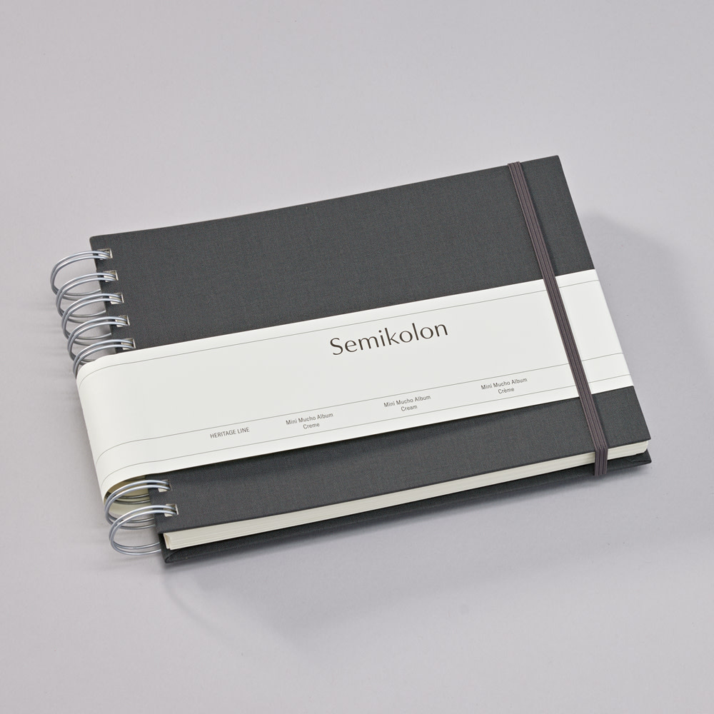 SEMIKOLON Album photos spiralé Mini Mucho Lava Stone pages crème 23x16cm