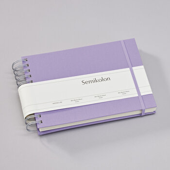 SEMIKOLON Album photos spiralé Mini Mucho Lilac Silk pages crème 23 x 16 cm