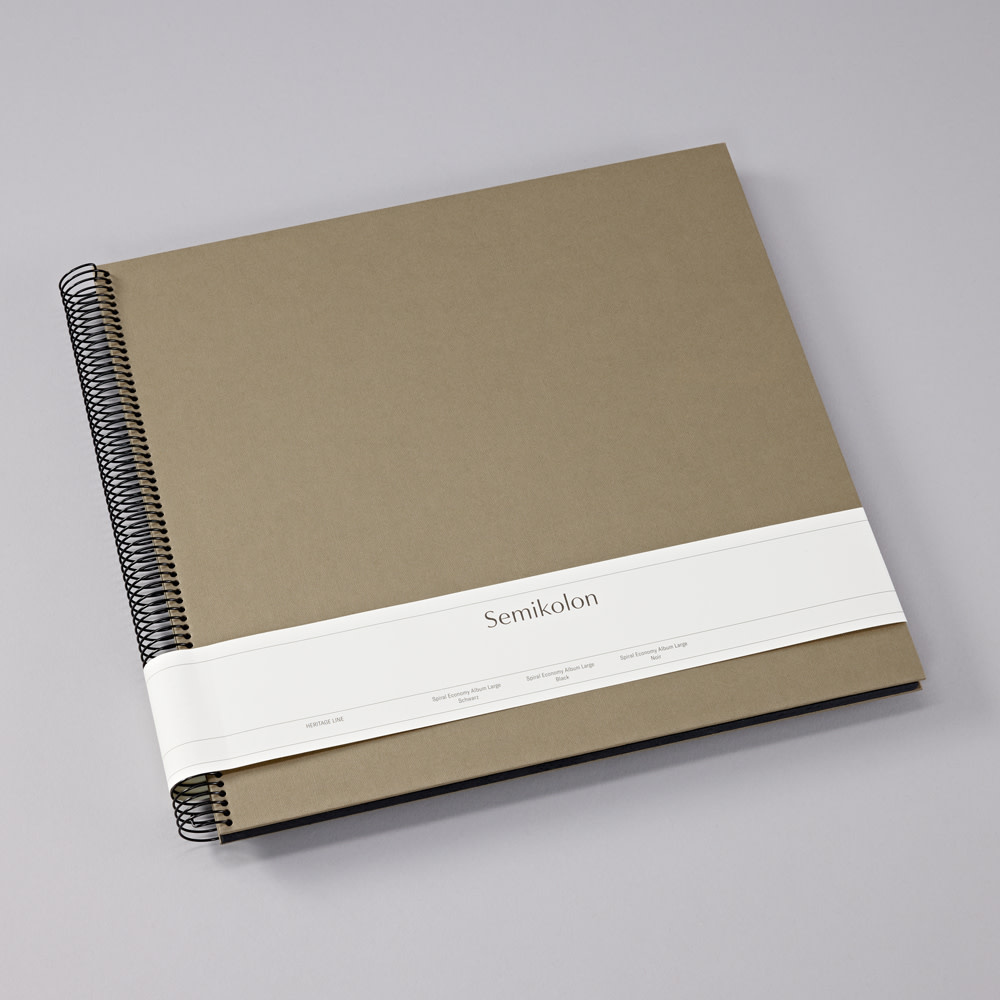 SEMIKOLON Album photos spiralé Economy Large Fango pages noires 34,5x33,2cm