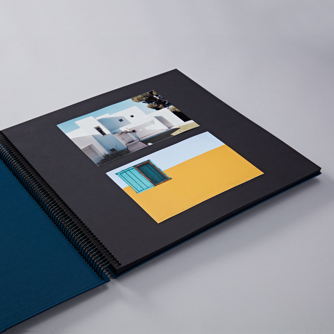 SEMIKOLON Album photos spiralé Economy Large Lava Stone pages noires 34,5×33,2cm