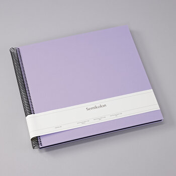 SEMIKOLON Album photos spiralé Economy Large Lilas pages noires 34,5x33,2cm