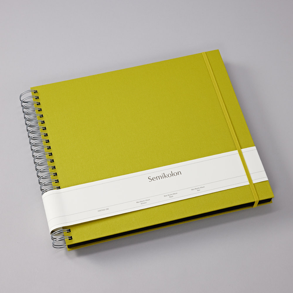 SEMIKOLON Album photos spiralé Maxi Mucho Matcha pages noires 34,5x30cm