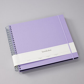 SEMIKOLON Album photos spiralé Maxi Mucho Lilas pages noires 34,5x30cm