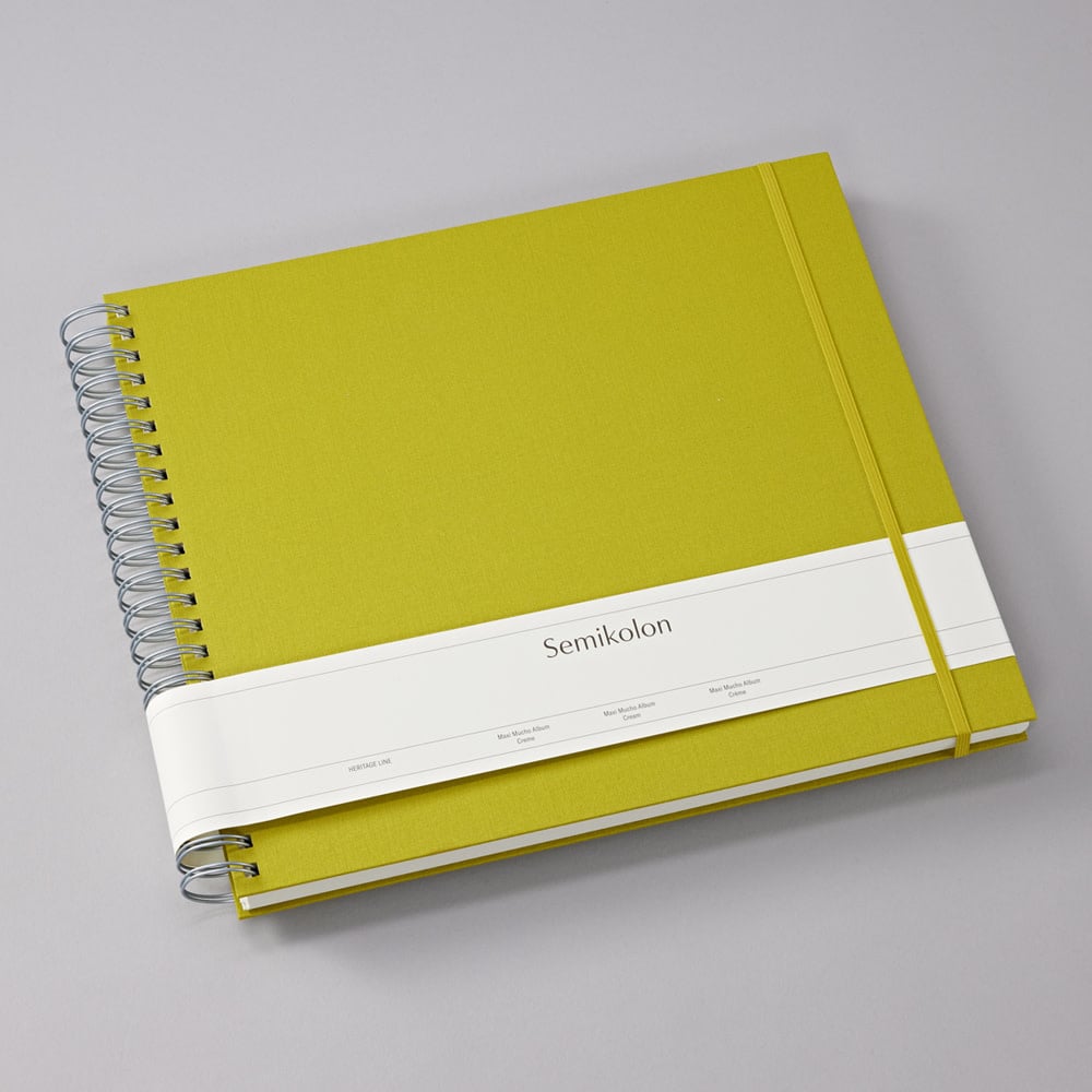 SEMIKOLON Album photos spiralé Maxi Mucho Matcha pages crème 34,5x30cm