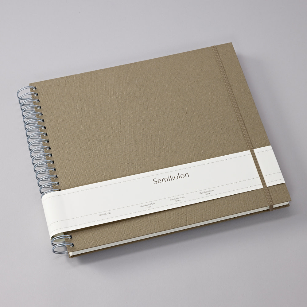 SEMIKOLON Album photos spiralé Maxi Mucho Fango pages crème 34,5x30cm