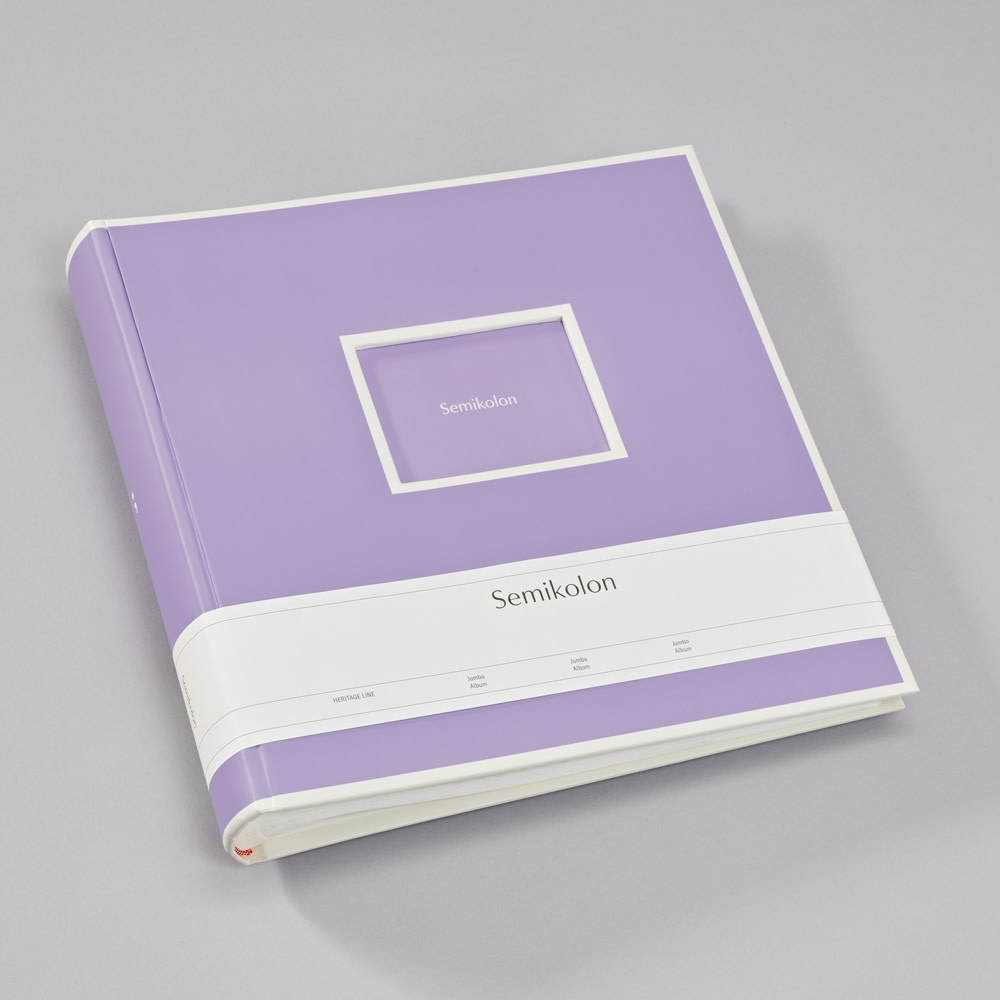 SEMIKOLON Album photos Jumbo Lilas pages crème 30x30cm