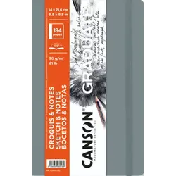 CANSON Book Cousu Canson® Graduate Sketch & Notes 92Fl/184P 14X21,6 90G Couv Souple Bleu Fonce