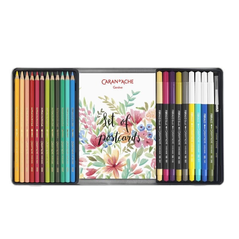 CARAN D'ACHE Set Botanique de coloriage et de lettering Julie Thomas + 1 cours en ligne