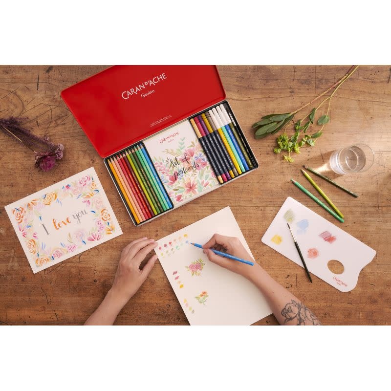 CARAN D'ACHE Set Botanique de coloriage et de lettering Julie Thomas + 1 cours en ligne