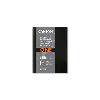 CANSON CANSON ONE SKETCH BOOK noir 21,6x27,9cm 100G