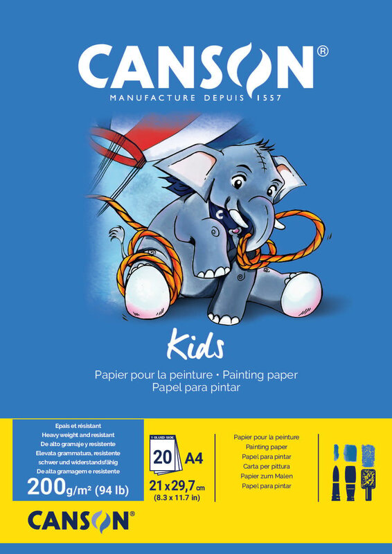 CANSON CANSON PEINTURE Enfant bloc 20FL A4 200G