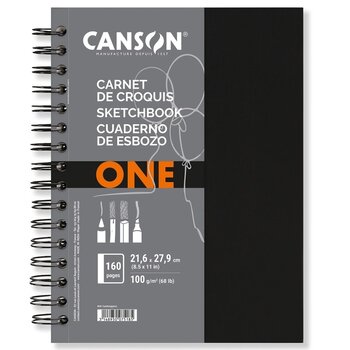 CANSON Book Spirale Grand Cote 80Fl/160P Canson® One 21.6X27.9 100G Portrait