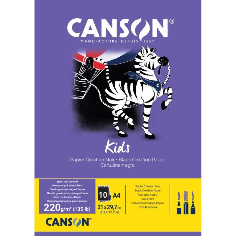 CANSON Bl Kids Creation Noir Canson® 10Fl A4 220G/M²