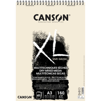 CANSON Album Spirale 40Fl Xl® Sand Grain  A3 160G Naturel