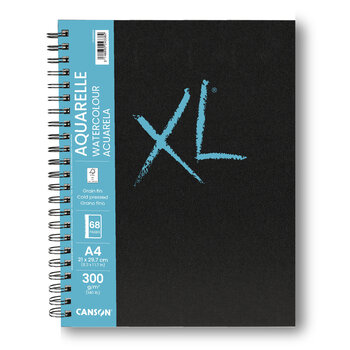 CANSON Book Spirale Grand Cote 34Fl/68P Xl® Aquarelle A4 300G Grain Fin Portrait