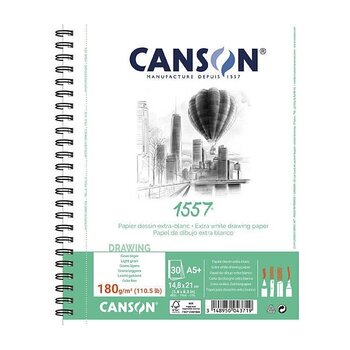 CANSON AL 30FL SPIRALE 1557®  A5+ 180G  BLANC