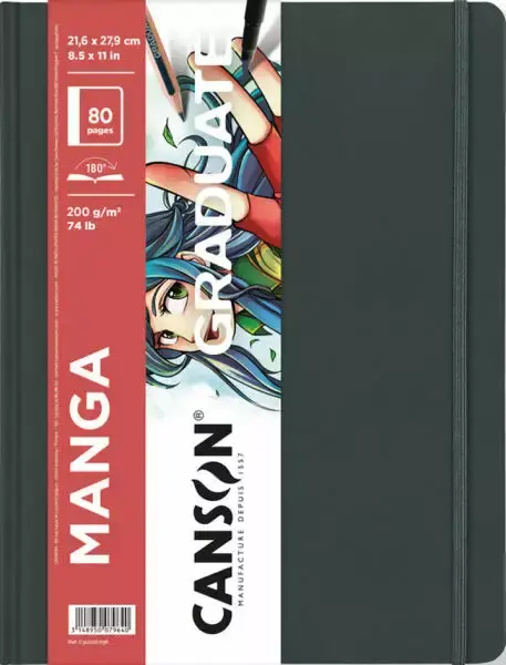 CANSON Book Cousu Grand Cote Canson® Graduate Manga 40Fl/80P 21,6X27,9 200G Portrait