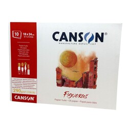 CANSON Bloc Colle 1 Cote 10 Fl Figueras® 18X24 290G
