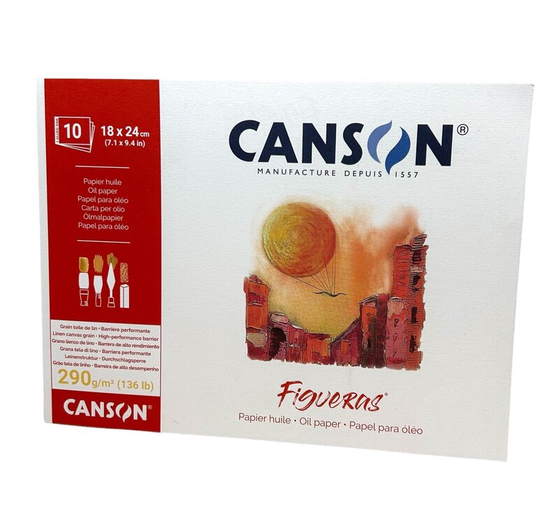 CANSON Bloc Collé Petit Côté Figueras® 10 Fl 18x24cm 290G