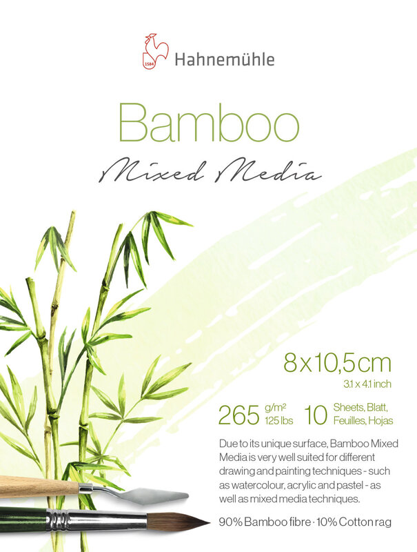 HAHNEMUHLE Bloc Mixed Media "Bamboo", mini 265g/m², 80x105mm, 10feuilles